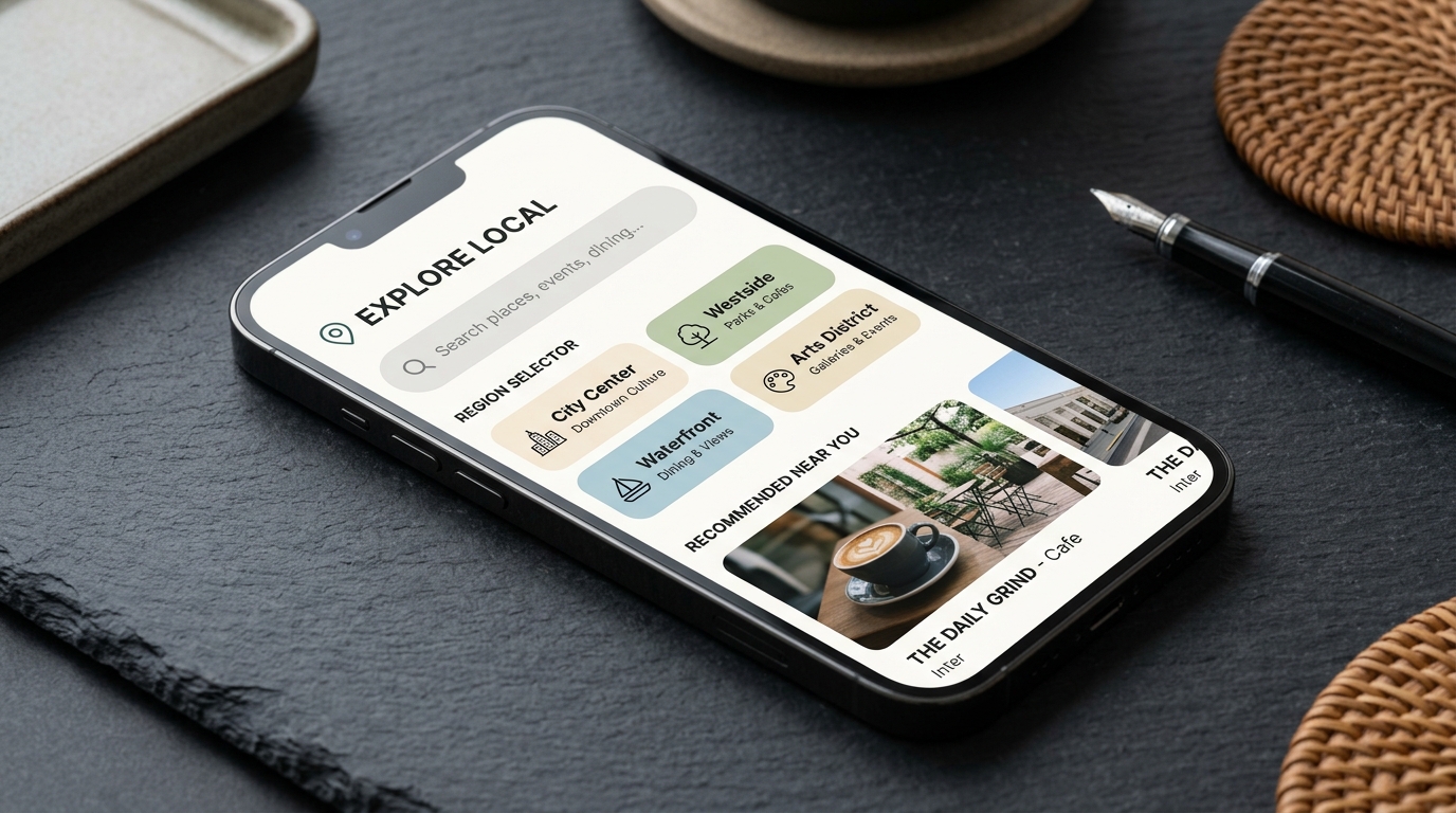 GuidedBy Local Discovery Mobile Mockup