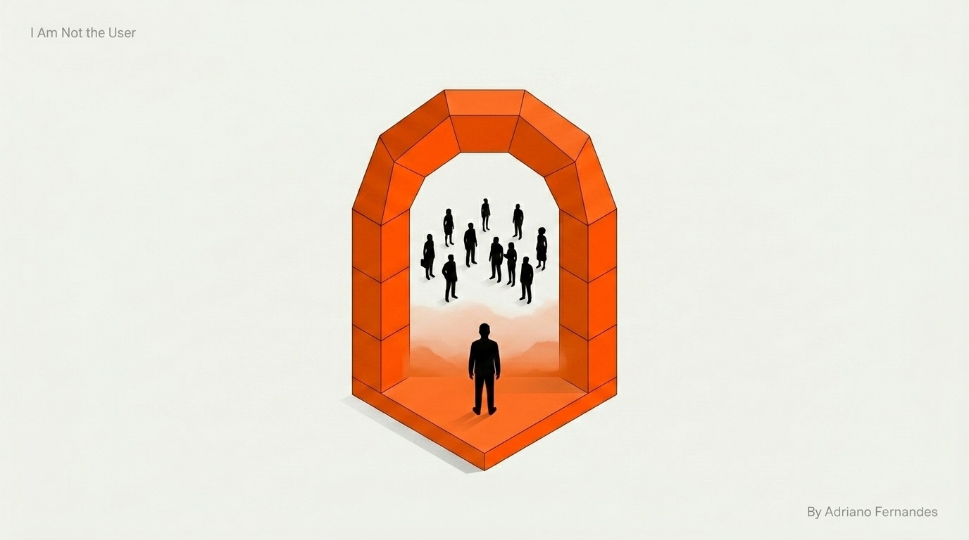 I Am Not the User Minimalist 3D Illustration