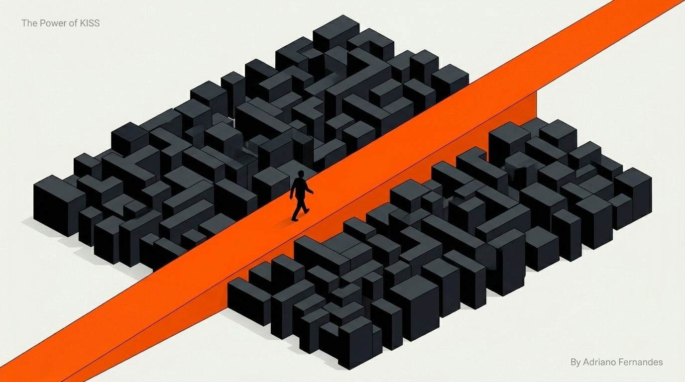 The Power of KISS Minimalist 3D Illustration