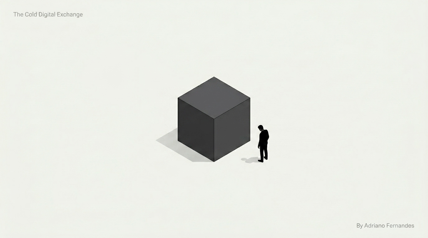The Cold Digital Exchange Minimalist 3D Illustration