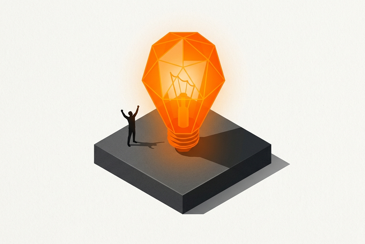 Keeping the Lights On Minimalist 3D Illustration